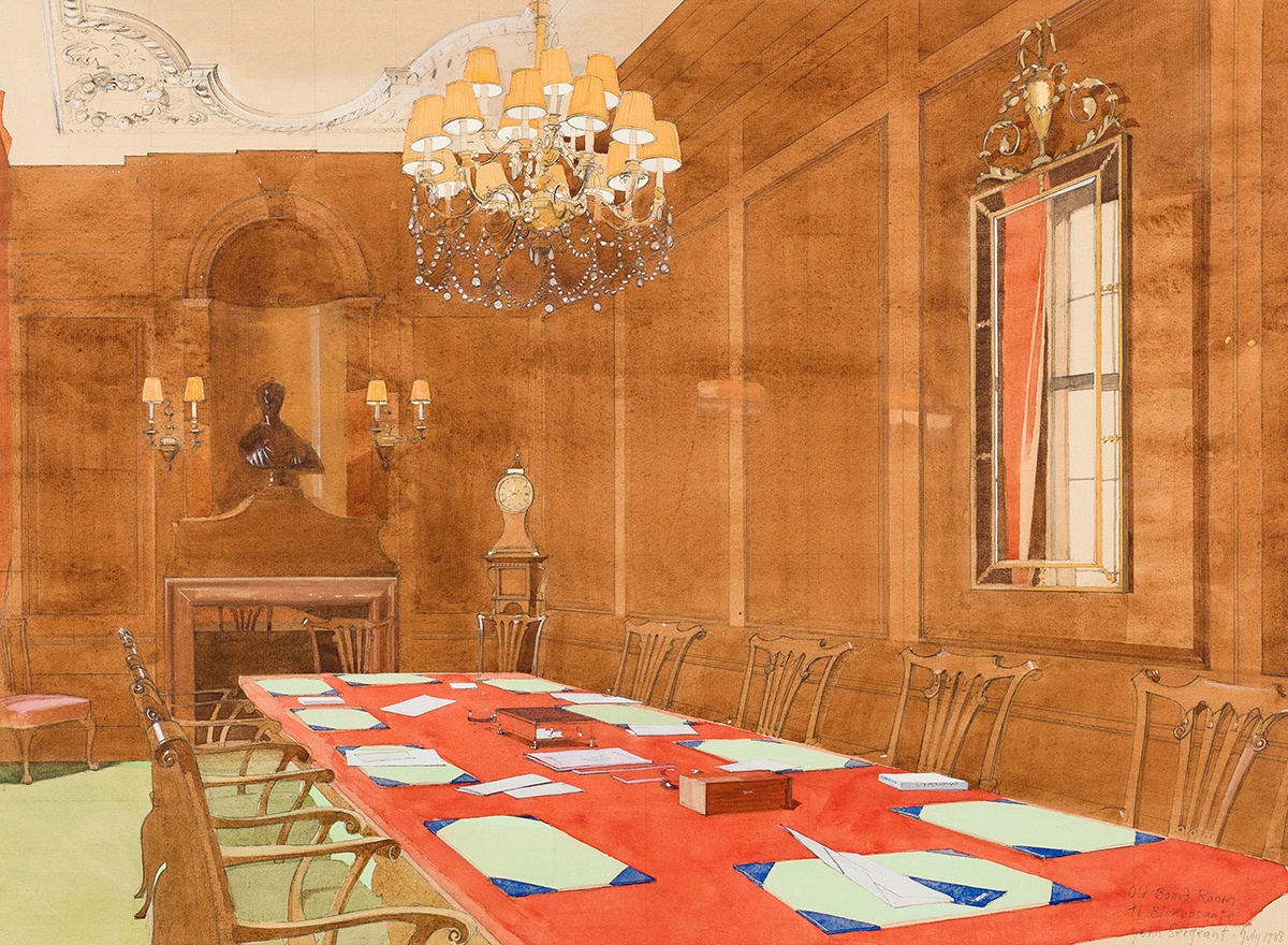 SERGEANT John (1937-2010) – ‘Old Board Room, Hambro’s Bank, 41 ...