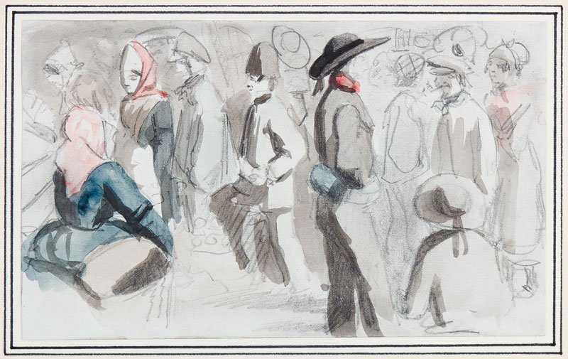 WIRGMAN Charles (18321891) A Paris market